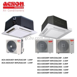 ACSON A3CK-F-WIFI/A3LC-F CEILING CASSETTE BUILT IN WIFI NON-INVERTER R32 1.0HP - 5.0HP  AIR CONDITIONER 