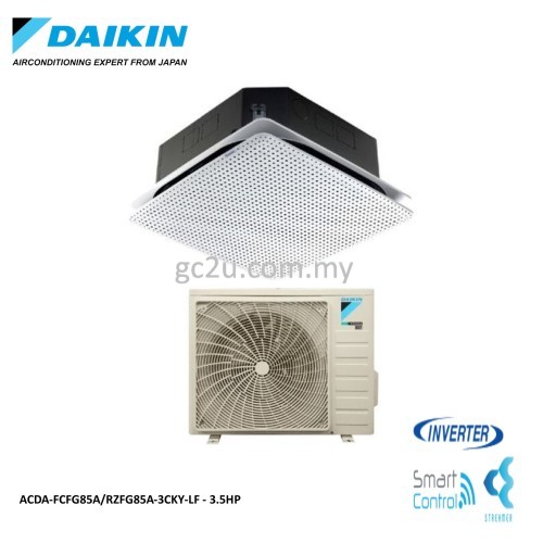 DAIKIN FCFG-A/RZFG-A-3CKY-LF WIFI INVERTER CASSETTE R32 2.5HP-3.5HP (PREMIUM)