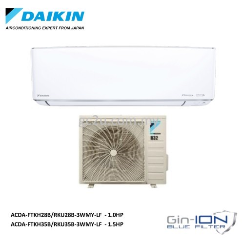 DAIKIN FTKH-B/RKU-B-3WMY-LF WALL SMARTO WIFI INVERTER 1.0HP - 2.0HP  R32 (GIN ION)