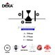 CEILING FAN C/W RC DEKA DKR56-4B-MB 5BLADE 4 SPEED