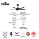 CEILING FAN C/W RC DEKA DKR56-4B-MB 5BLADE 4 SPEED