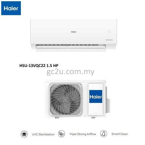 HAIER HSU-10VQC22 WALL INVERTER UV COOL STANDARD R32 1.0HP-2.5 HP