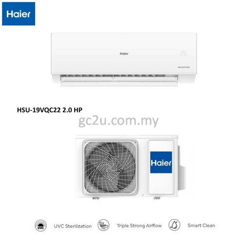 HAIER HSU-10VQC22 WALL INVERTER UV COOL STANDARD R32 1.0HP-2.5 HP