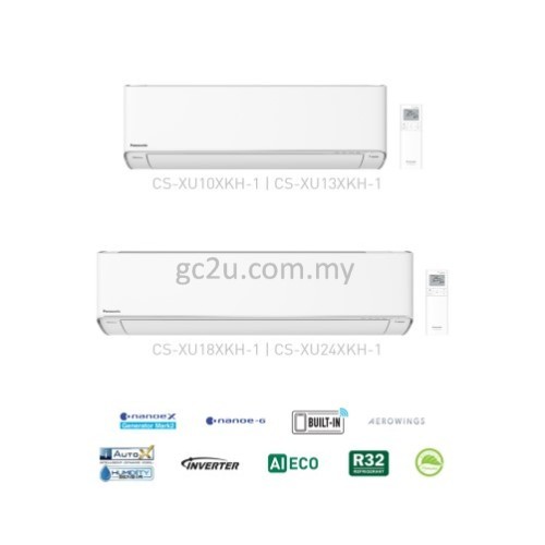 PANASONIC CS/CU-XPU10XKH WALL WIFI INVERTER R32 (X-DELUXE) 1.0HP - 3.0HP (XPU-X SERIES)