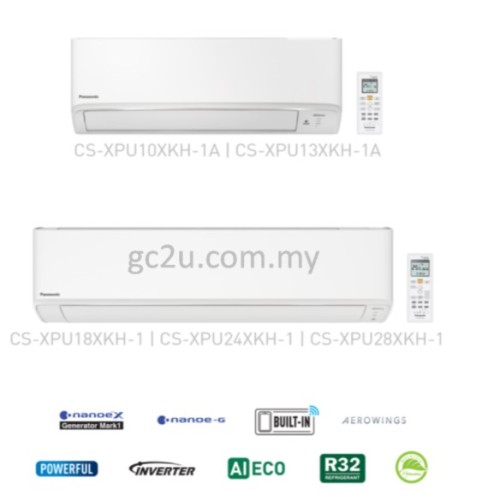 PANASONIC CS/CU-XPU10XKH WALL WIFI INVERTER R32 (X-DELUXE) 1.0HP - 3.0HP (XPU-X SERIES)