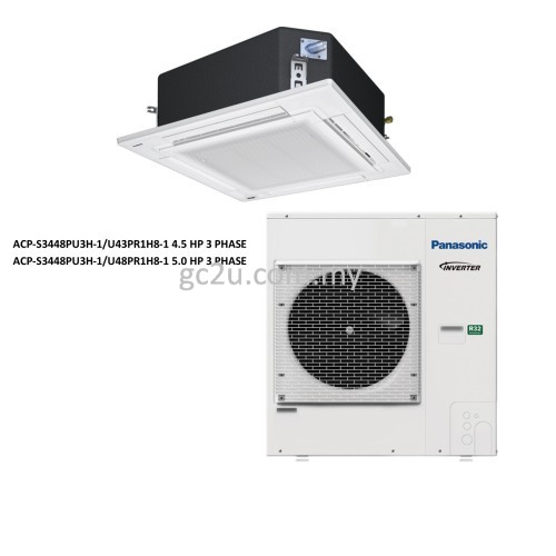 PANASONIC S1821PU3H-1/U18PR1H5-1 CEILING CASSETTE 2.0 HP-5.0 HP INVERTER (R32) 1 PHASE & 3 PHASE 