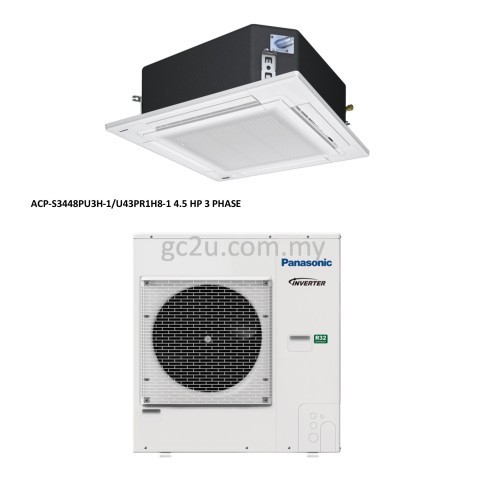 PANASONIC S1821PU3H-1/U18PR1H5-1 CEILING CASSETTE 2.0 HP-5.0 HP INVERTER (R32) 1 PHASE & 3 PHASE 