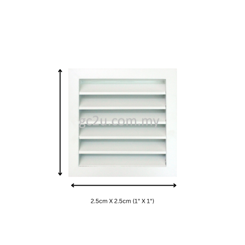 G.I RETURN AIR GRILLE 1 X 1