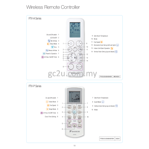 DAIKIN FTV-PB/RV-PB-3WM-LF9 WALL WIFI NON-INVERTER R32 1.0HP - 3.0HP (GIN ION) AIR CONDITIONER 