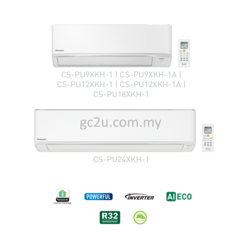 PANASONIC CS/CU-PU9XKH WALL INVERTER R32 (STANDARD) 1.0HP-2.5 HP (PU-X SERIES)