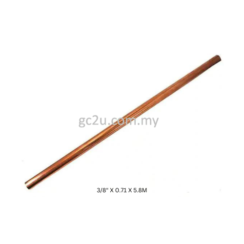 COPPER STRAIGHT PIPE 3/8" 