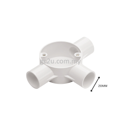 BOX PVC THREE WAY 20MM