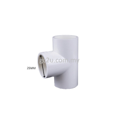 TEE PVC (25MM) WHITE